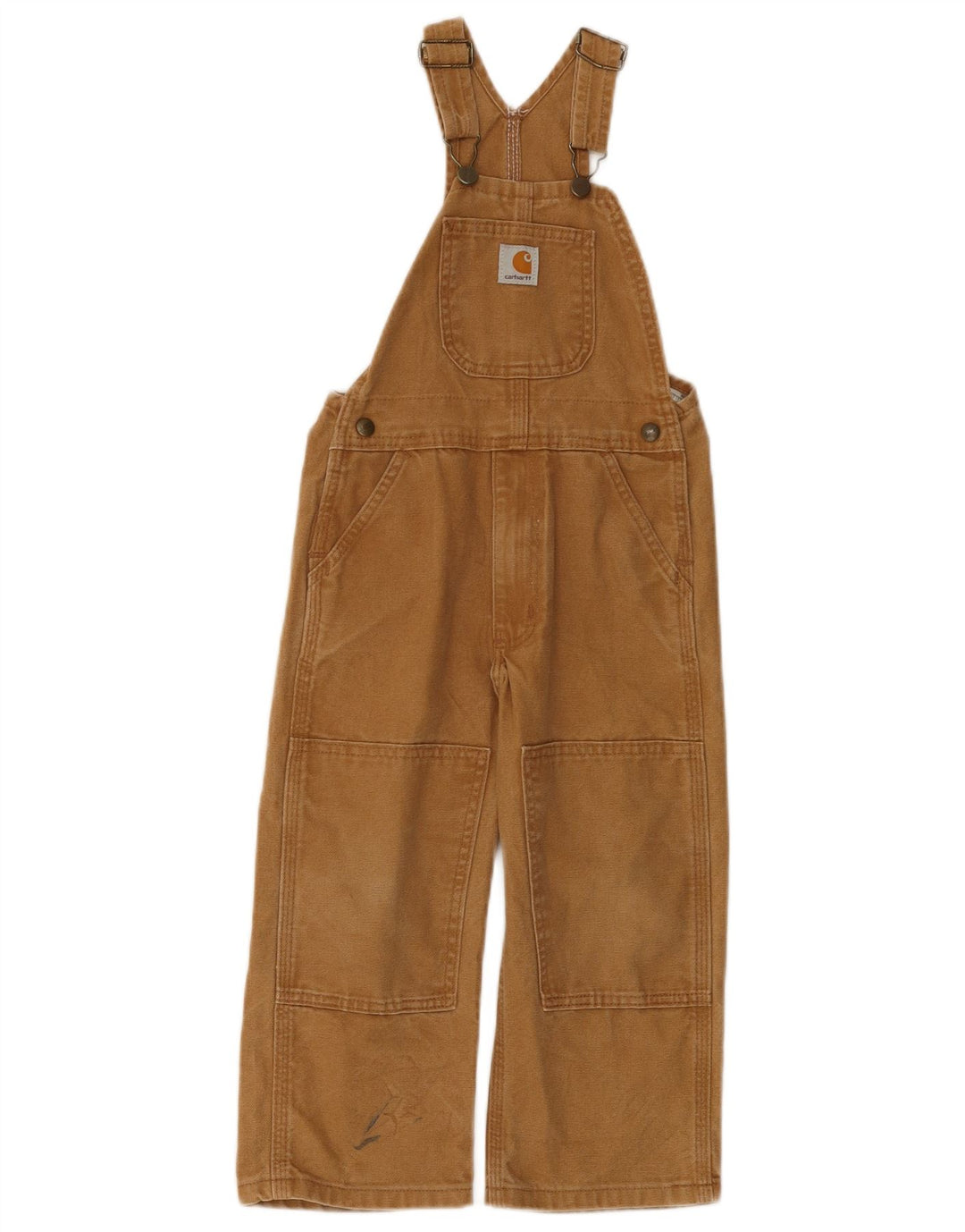 CARHARTT Boys Dungarees Παντελόνι 4-5 ετών W24 L16 Μπεζ βαμβακερό