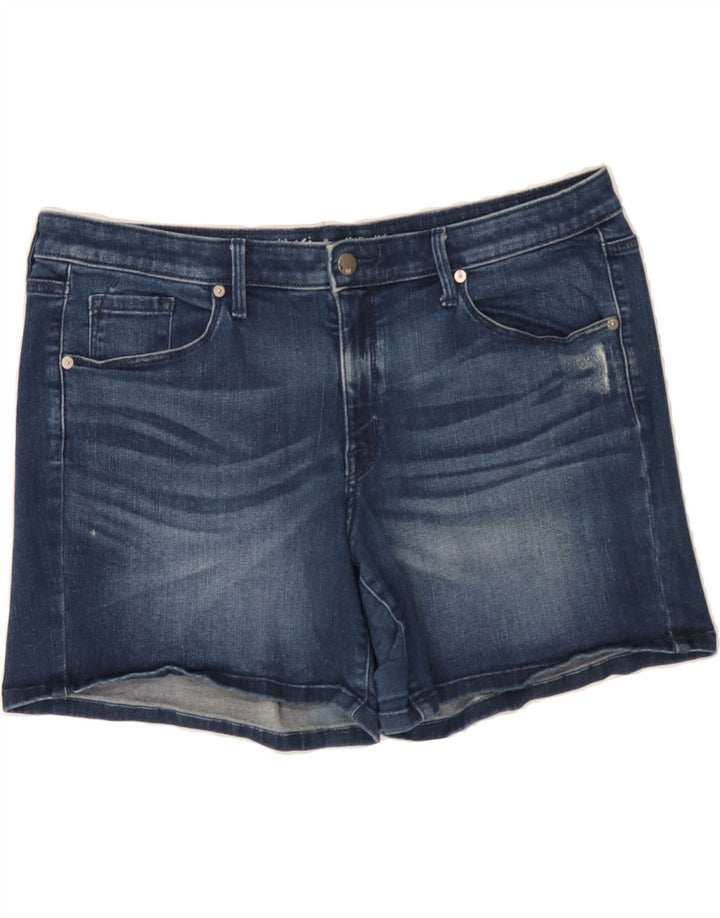 MOSSIMO Womens Mid Rise Denim Shorts W36 Large Navy Blue Vintage Mossimo and Second-Hand Mossimo from Messina Hembry 