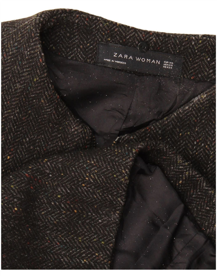 Γυναικείο παλτό Zara Loose Fit UK 6 XS Γκρι Ψαροκόκκαλο