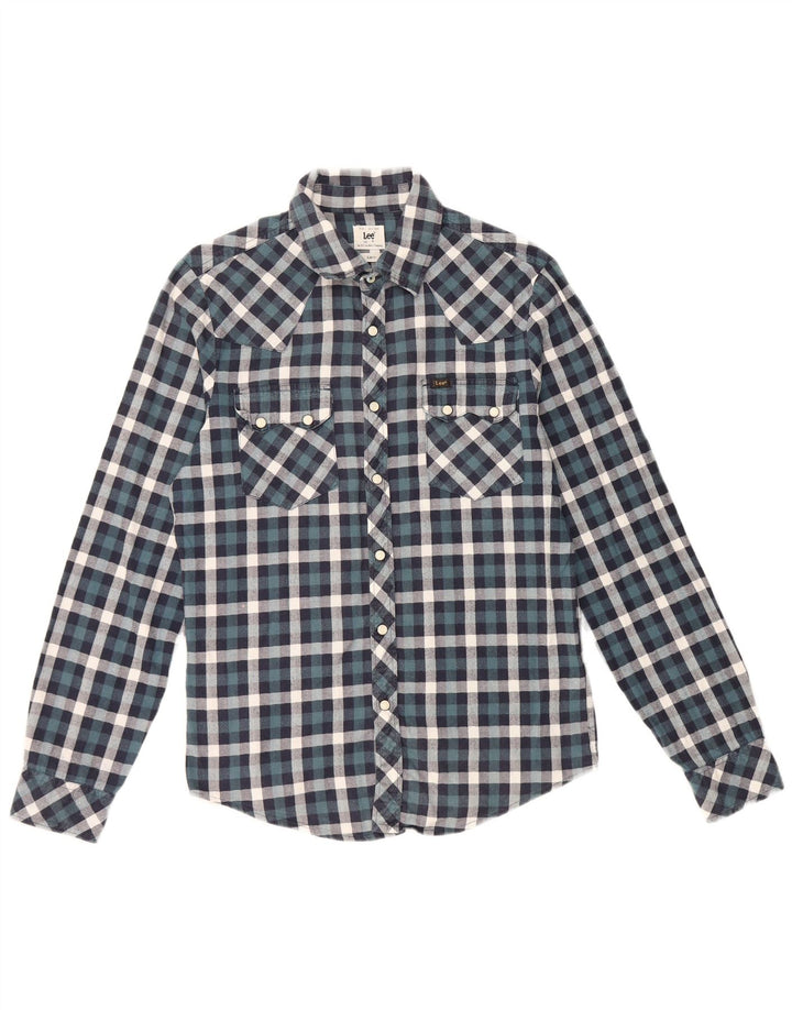 Ανδρικό πουκάμισο Lee Slim Fit Small Blue Check Cotton