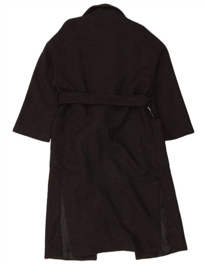 Zara Γυναικείο Πανωφόρι UK 10 Small Black Wool