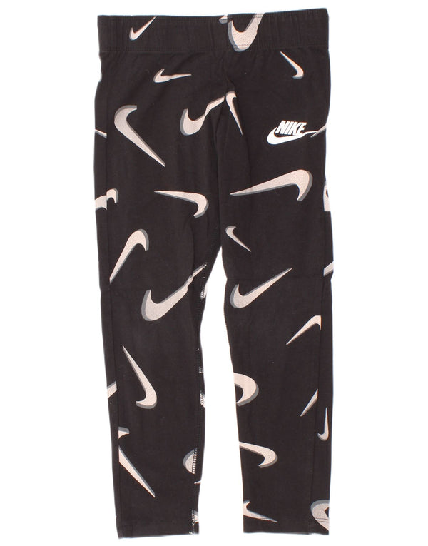 Γραφικό κολάν Puma Girls Tight Fit 6-7 ετών XS Μαύρο βαμβακερό
