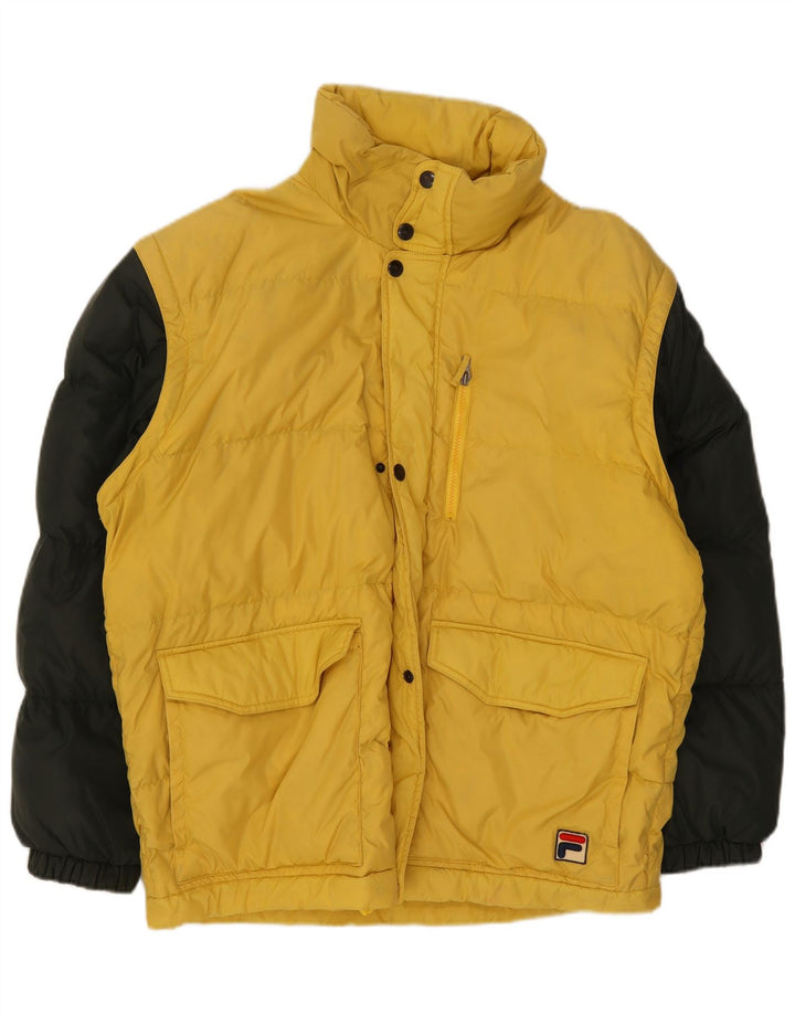 Ανδρικό μπουφάν Fila με επένδυση UK 38 Medium Yellow Colourblock