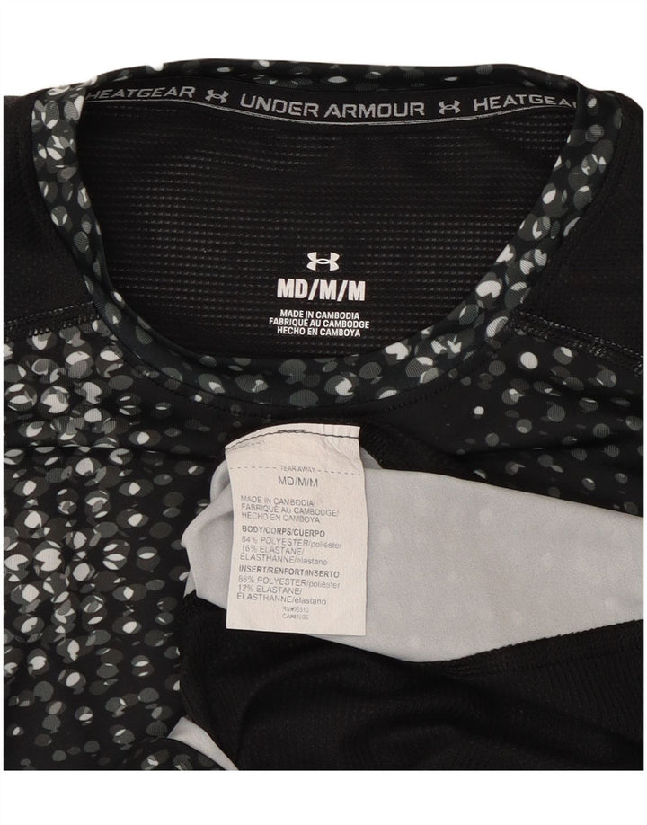 Under Armour Γυναικείο γραφικό T-Shirt Top UK 12 Medium Black Polyester