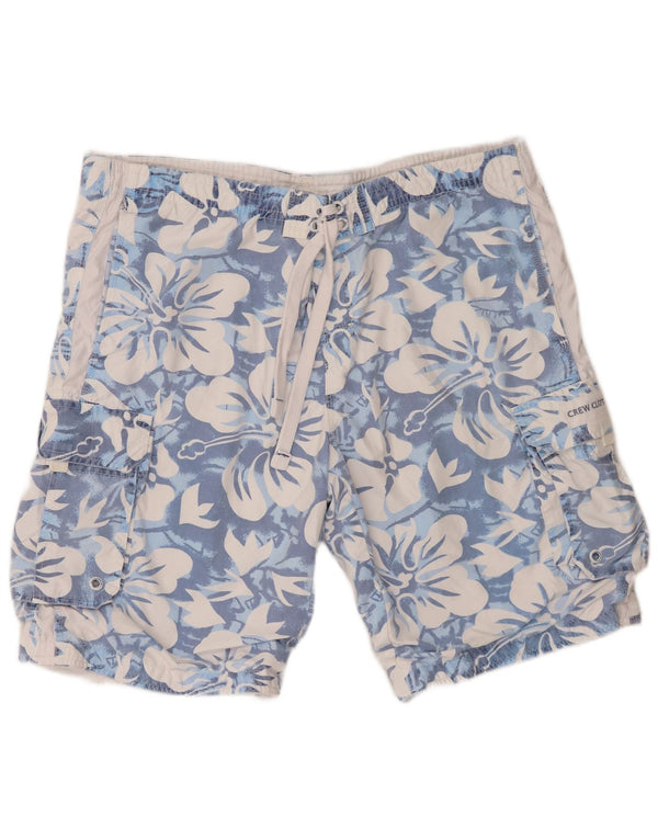 Crew Clothing Mens Swimming Shorts XL W38 Blue Floral Polyester