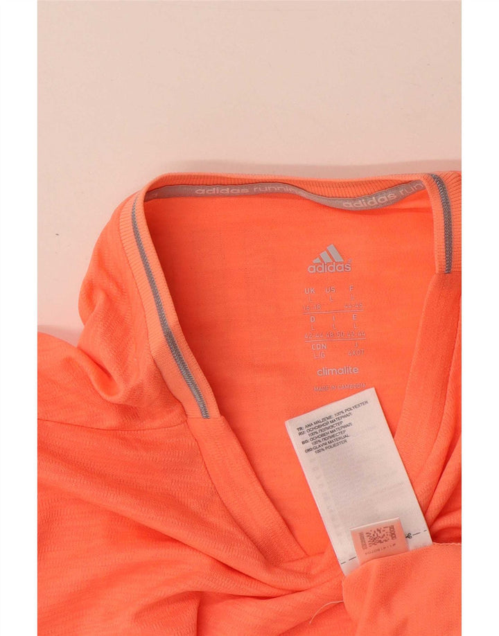 Adidas Womens Climalite Top Long Sleeve UK 16/18 Large Polyester Polyester