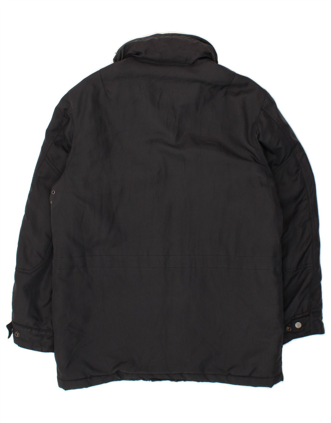 TRUSSARDI Mens Windbreaker Coat IT 48 Medium Black Polyamide Vintage Trussardi and Second-Hand Trussardi from Messina Hembry 