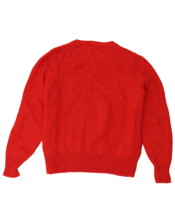 Marks & Spencer Γυναικείο πουλόβερ με λαιμόκαυστο UK 18 XL Red Lambswool