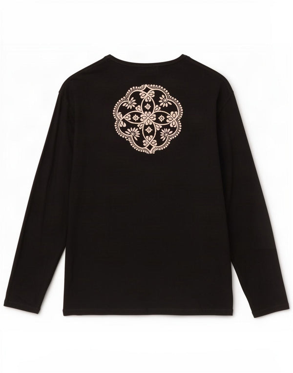 Desigual Womens Graphic Top Long Sleeve UK 18 XL Black Floral