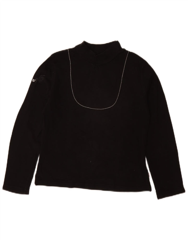 LEVI'S Girls Turtle Neck Jumper πουλόβερ 13-14 ετών μαύρο βαμβακερό