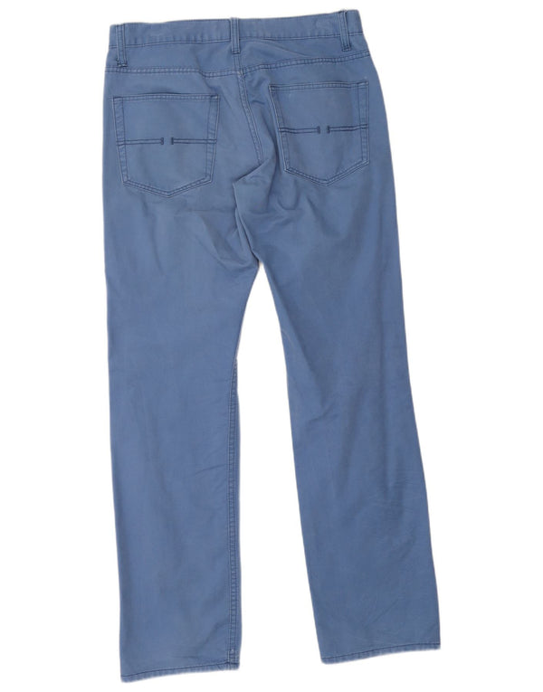 U.S. Polo Assn. Womens Straight Casual Trousers W31 L32 Blue Cotton