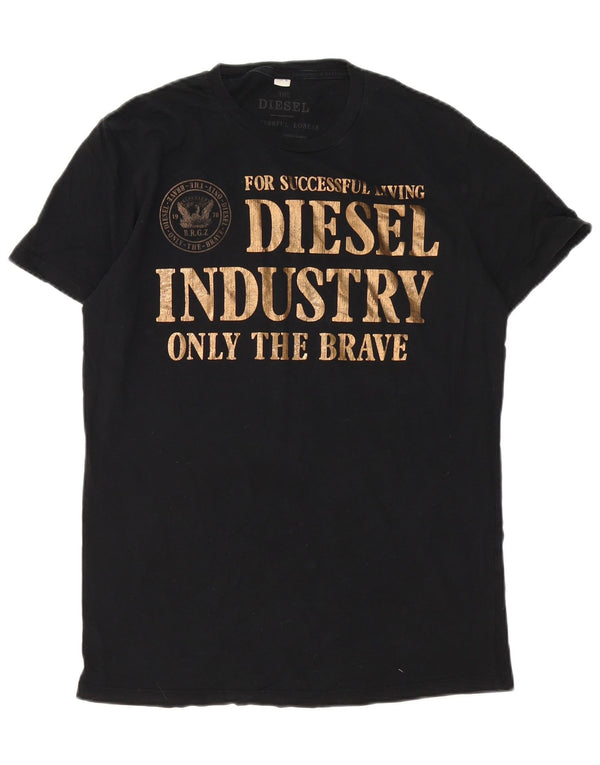 Ανδρικό γραφικό T-Shirt Diesel Top Medium Μαύρο