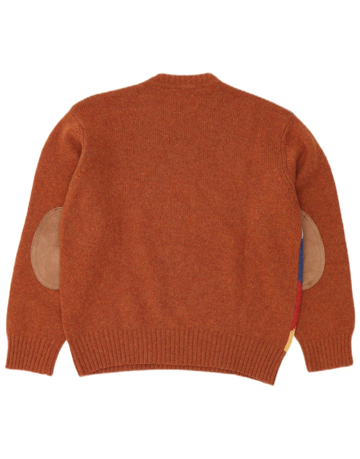 Ανδρικό πουλόβερ με λαιμόκοψη BROOKSFIELD IT 50 Μεσαίο Καφέ