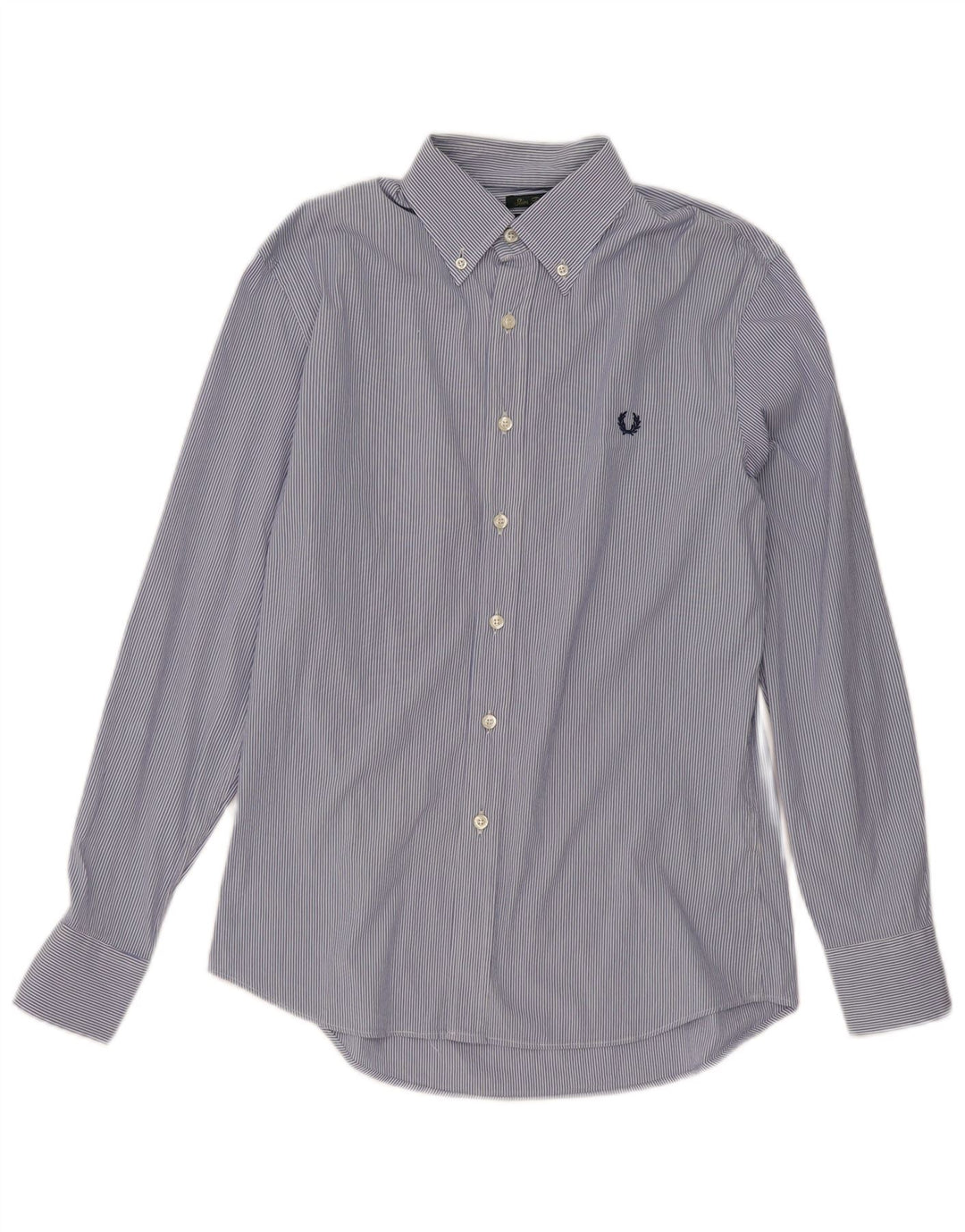 Fred Perry Ανδρικό πουκάμισο Slim Fit, μεσαίο μπλε ριγέ βαμβακερό Classic
