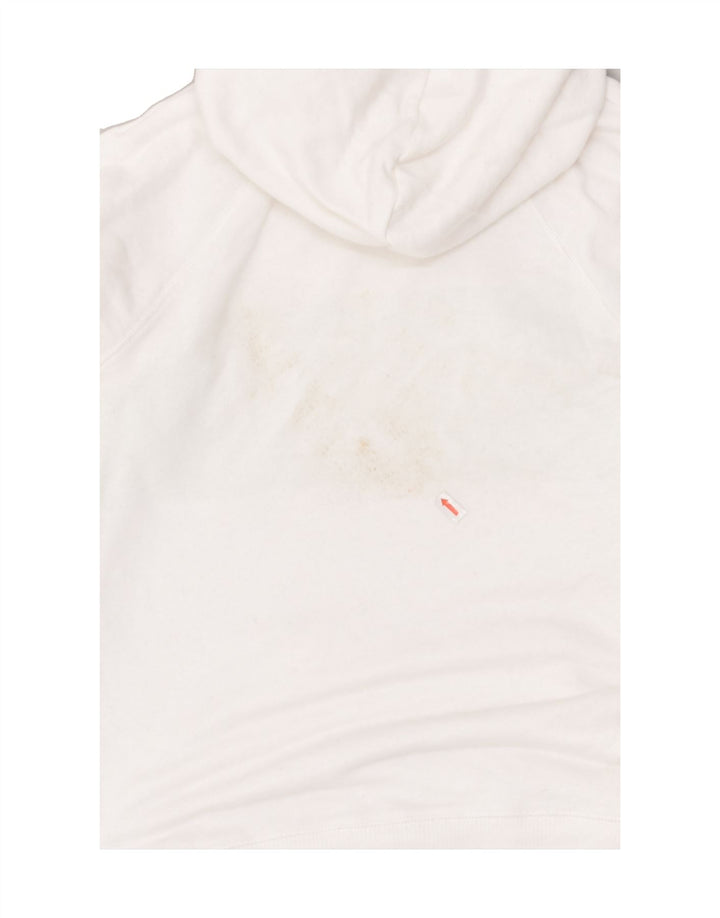 HOLLISTER Womens Graphic Hoodie Jumper UK 12 Medium White Colourblock | Vintage Hollister | Thrift | Second-Hand Hollister | Used Clothing | Messina Hembry 