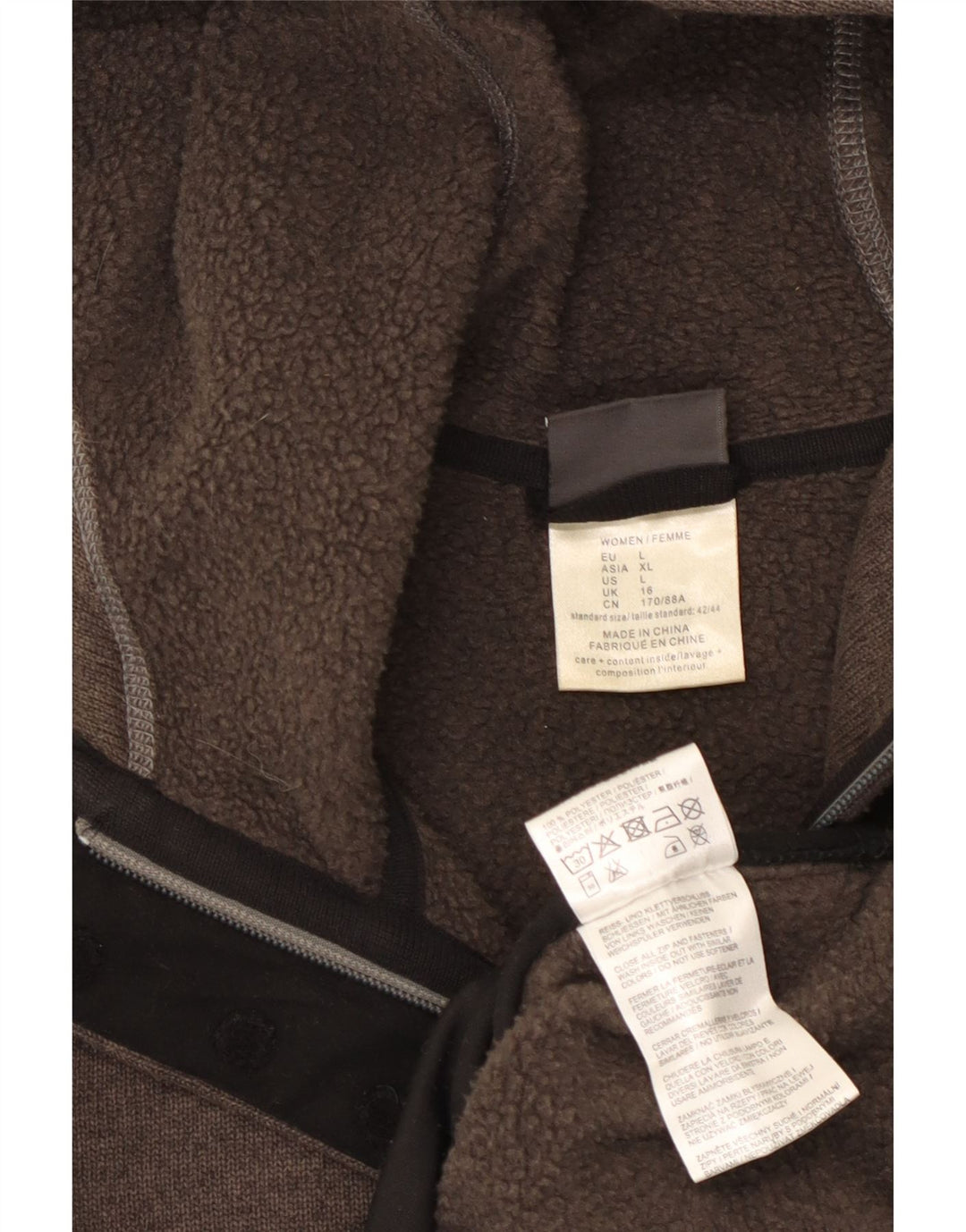 JACK WOLFSKIN Γυναικεία αθλητική φόρμα με κουκούλα Top Jacket UK 16 Large Brown