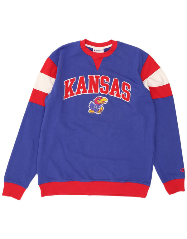 Champion Ανδρικό γραφικό φούτερ Kansas Jumper Large Blue Colourblock