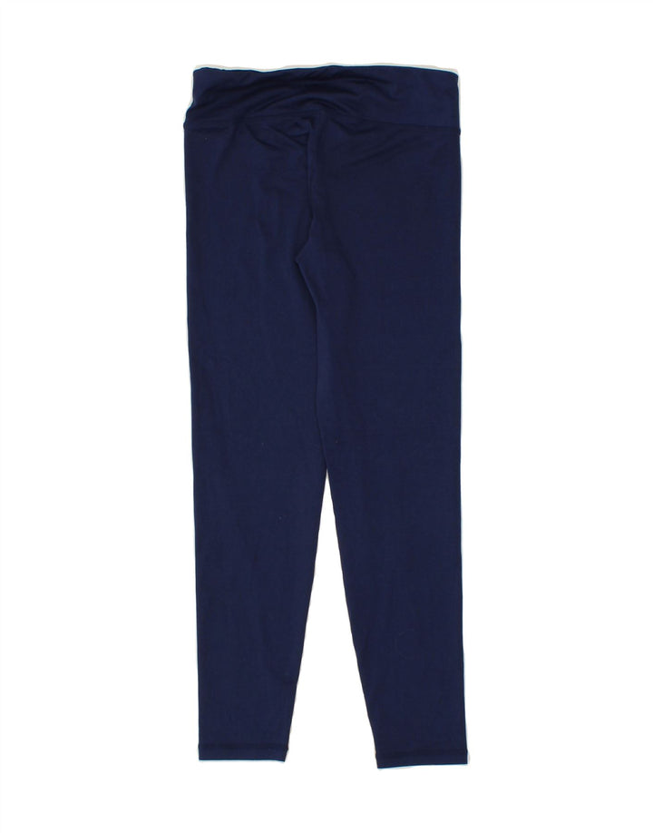 EDDIE BAUER Girls Leggings 14-15 Years XL Navy Blue Polyester Vintage Eddie Bauer and Second-Hand Eddie Bauer from Messina Hembry 