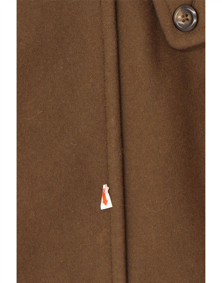 BENETTON Γυναικείο Παλτό UK 8 Μικρό Καφέ Μαλλί