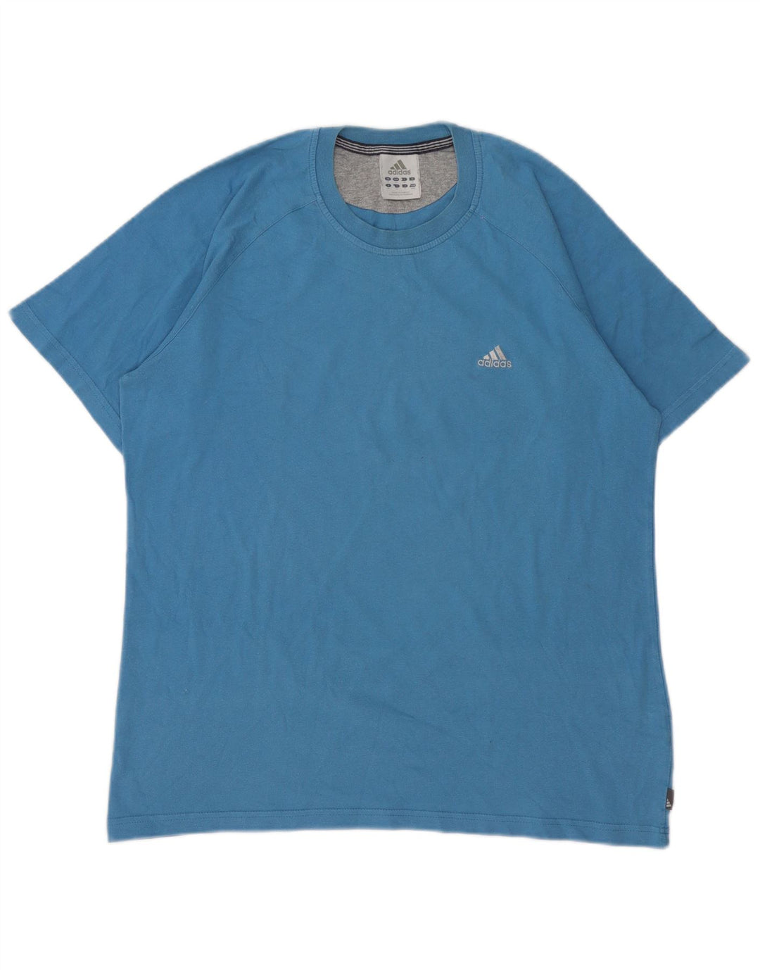 Ανδρικό T-Shirt Adidas Top από μεσαίο μπλε βαμβακερό