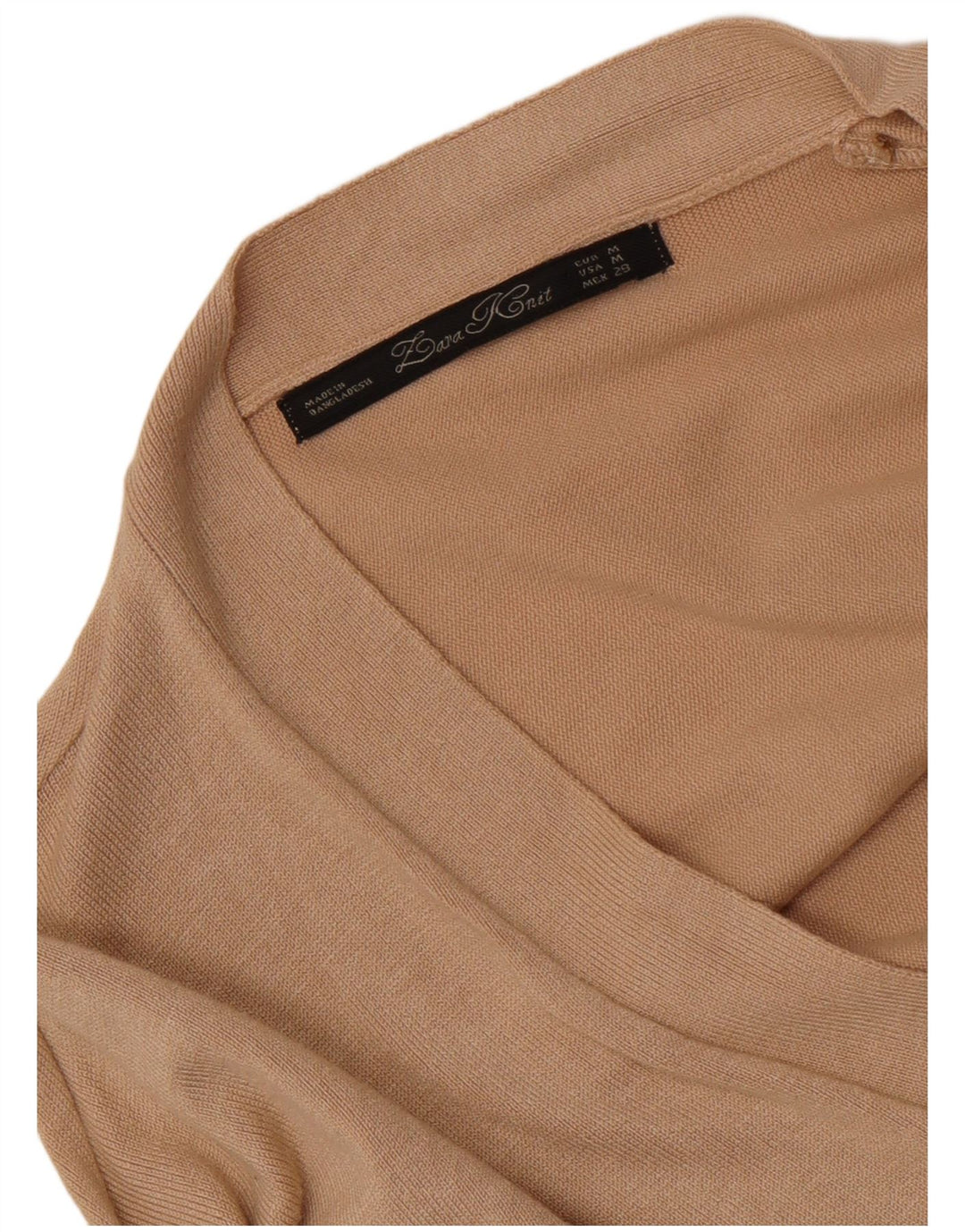 Zara Γυναικείο πουλόβερ ανοιχτό Batwing ανοιχτό UK 14 Medium Beige