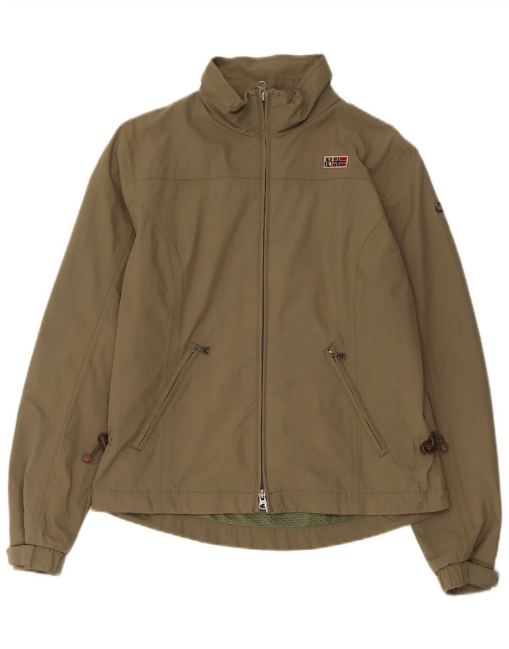 Napapijri Γυναικείο μπουφάν βροχής UK 16 Large Khaki Nylon