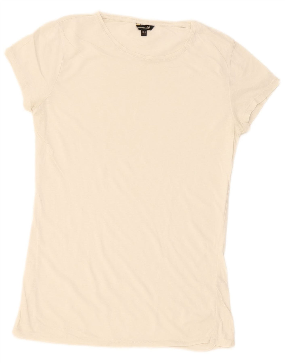 Massimo Dutti Γυναικείο T-Shirt Top UK 10 Small Off White