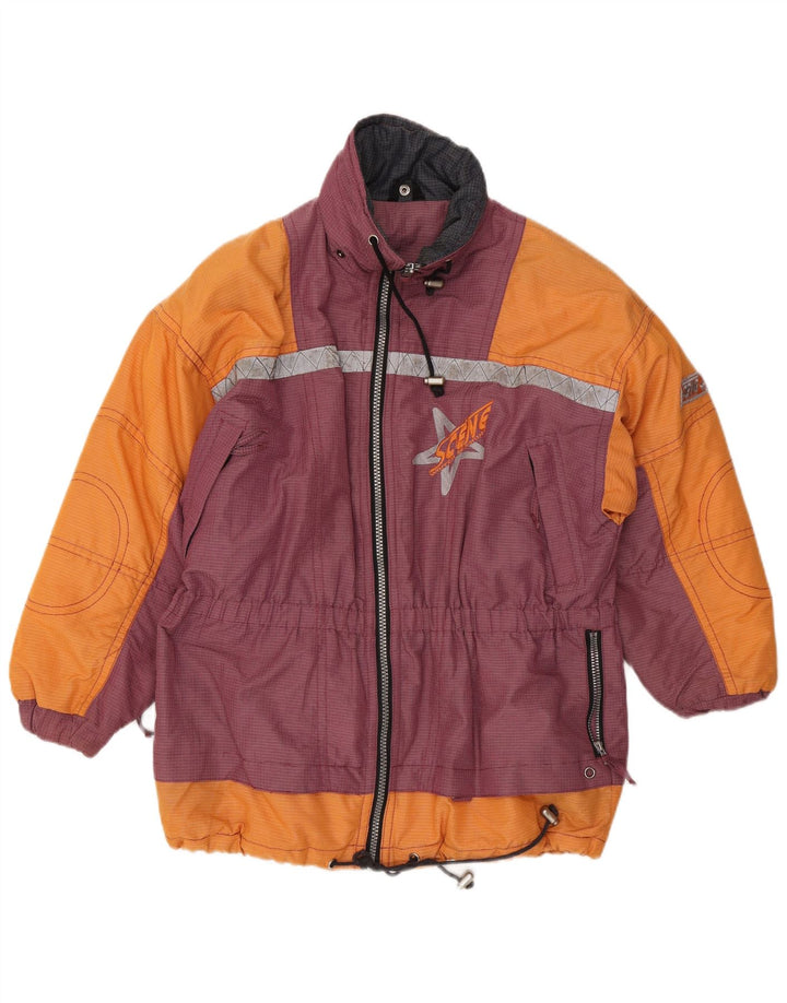 Ανδρικό μπουφάν για σκι C&A UK 36 Small Orange Colourblock Nylon