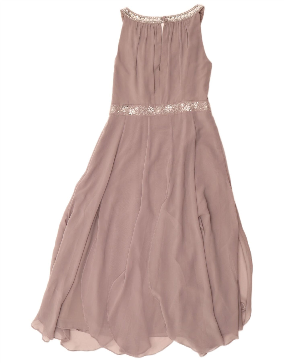 Monsoon Γυναικείο Αμάνικο Maxi Φόρεμα UK 8 Small Grey Polyester