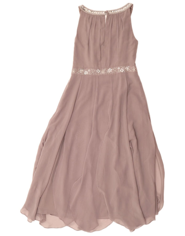 Monsoon Γυναικείο Αμάνικο Maxi Φόρεμα UK 8 Small Grey Polyester