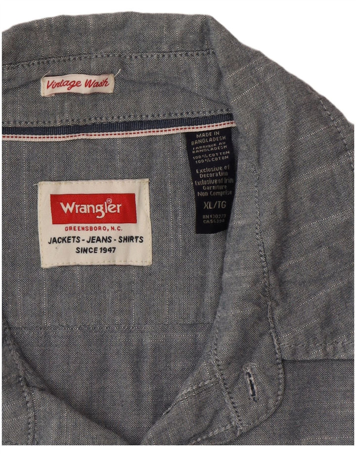 Ανδρικό πουκάμισο Wrangler XL Μπλε βαμβακερό