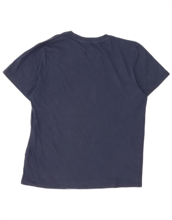 Ανδρικό γραφικό μπλουζάκι Jack & Jones Τοπ μεσαίου μπλε βαμβακερό