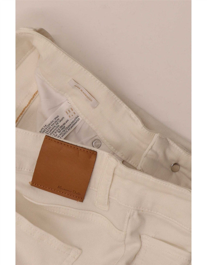 Massimo Dutti Γυναικείο τζιν μποτάκι EU 40 Medium W30 L34 Λευκό βαμβακερό