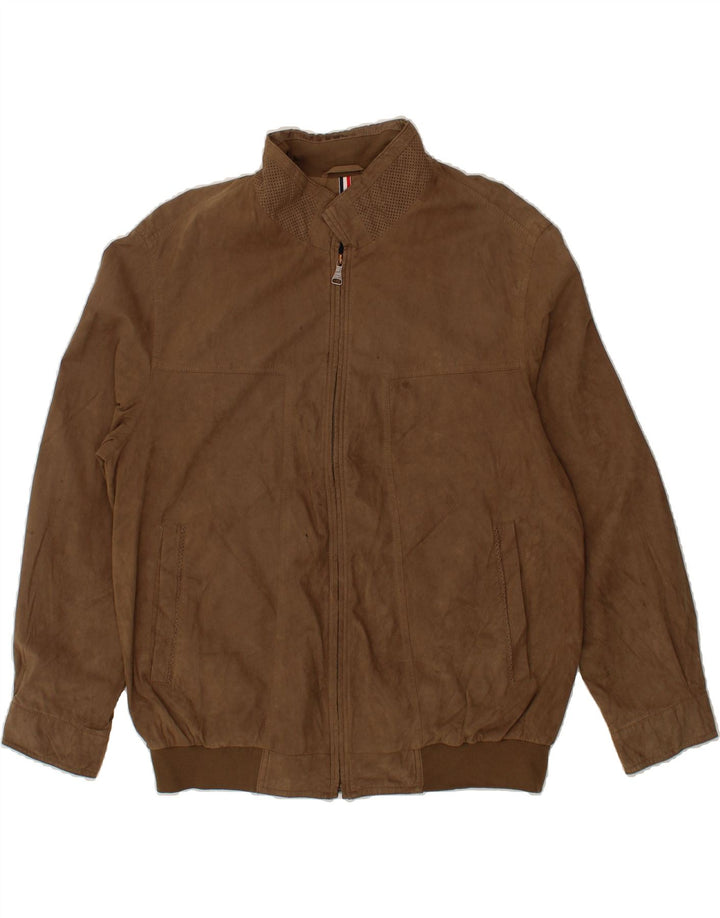 PIERRE CARDIN Ανδρικό μπουφάν Bomber IT 56 3XL καφέ πολυαμίδιο