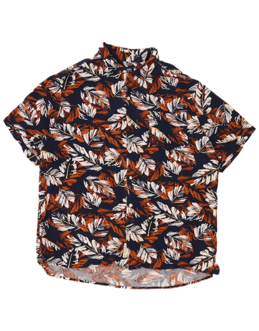 Chaps Ανδρικό κοντομάνικο πουκάμισο XL Blue Floral Rayon