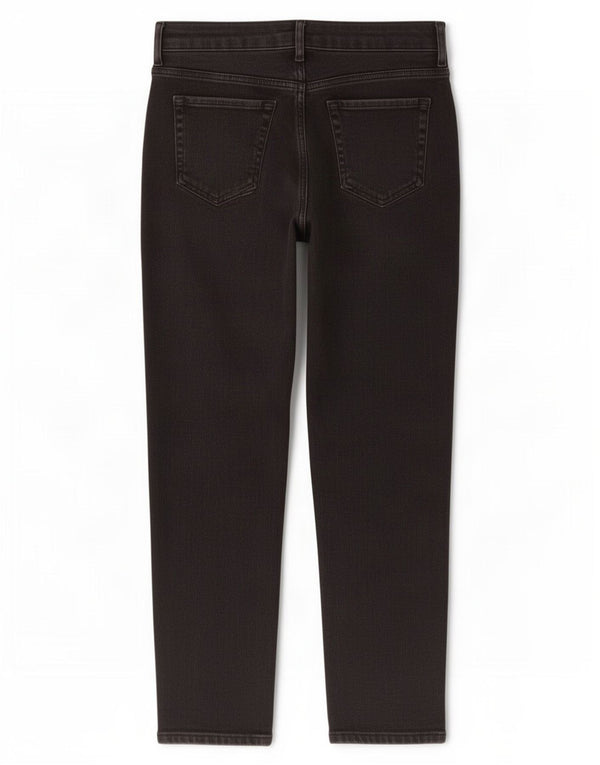 Marks & Spencer Womens Mom Tapered Jeans UK 12 Medium W30 L27 Black Cotton