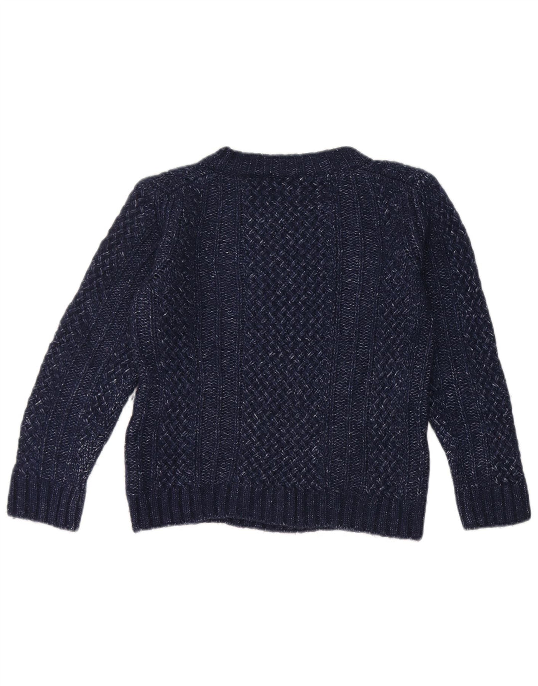 Massimo Dutti Γυναικείο πουλόβερ με λαιμόκαυστο UK 12 Medium Navy Blue