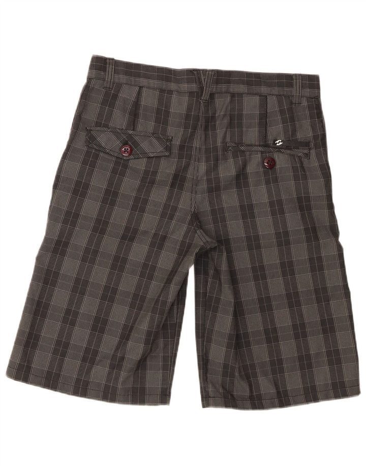 Billabong Boys Chino Shorts 15-16 ετών W32 Grey Check Polyester