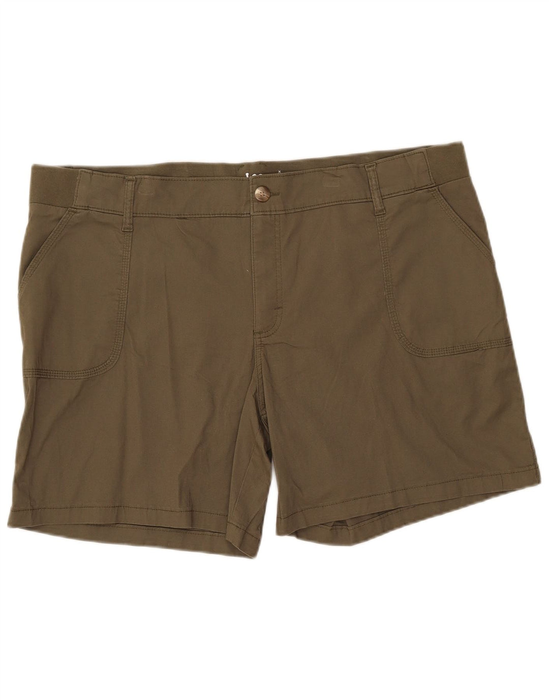 LEE Womens Riders Ψηλόμεσο σορτς Chino US 22 3XL W44 Χακί βαμβακερό
