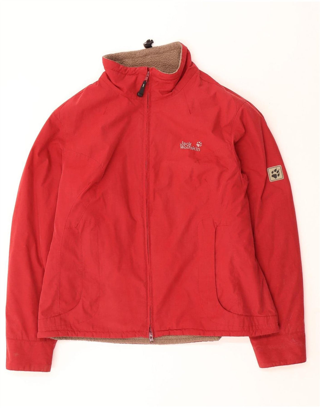 Jack Wolfskin γυναικείο τζάκετ αντιανεμικό UK 18/20 XL κόκκινο πολυεστέρα