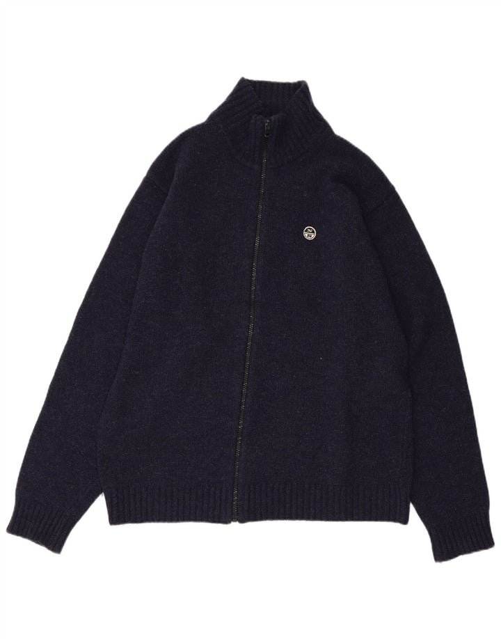 Ανδρικό πουλόβερ με ζακέτα NORTH SAILS Small Navy Blue Wool