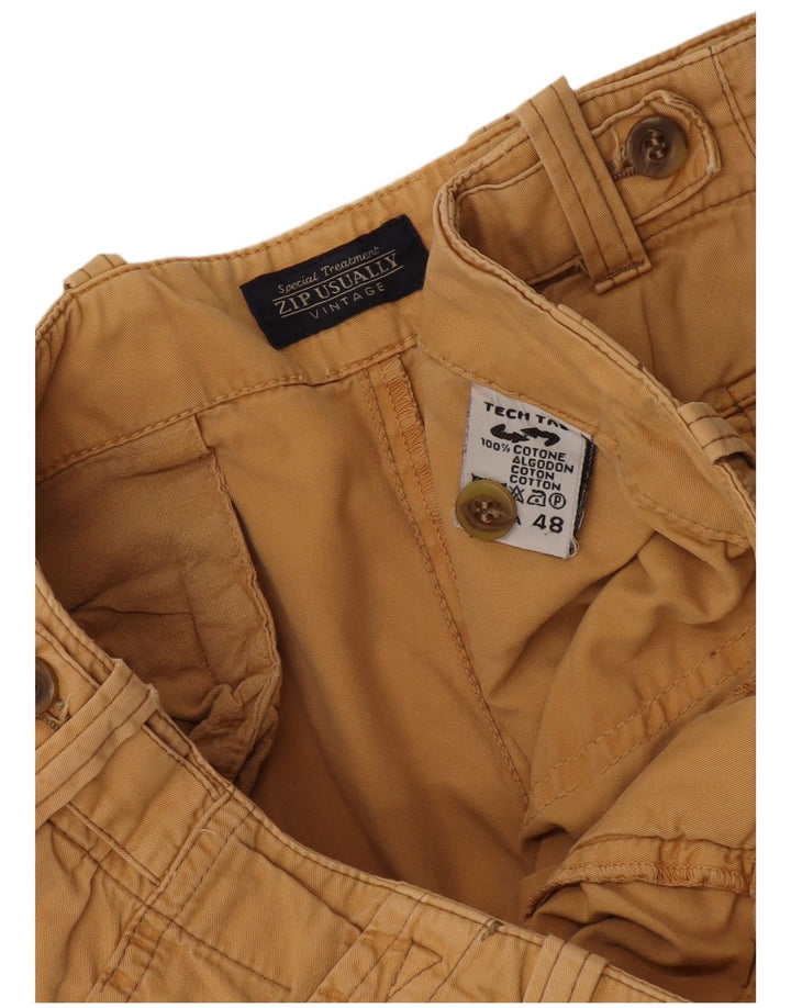 Vintage Ανδρικό σορτς Chino IT 48 Medium W32 Κίτρινο βαμβακερό