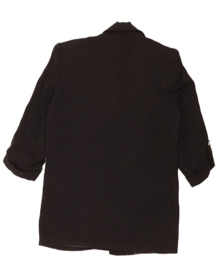 Zara Γυναικείο Μπουφάν 3/4 με ανοιχτό μανίκι UK 6 XS μαύρο πολυεστέρα