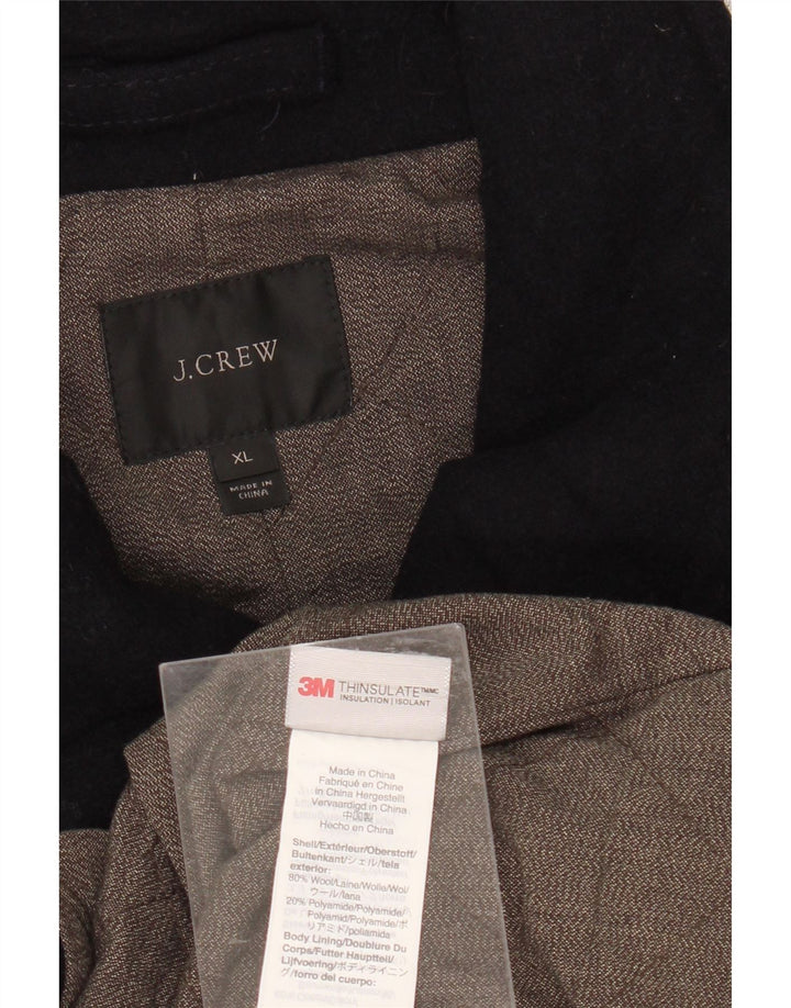 J. CREW Ανδρικό παλτό μπιζελιού UK 42 XL Navy Blue Wool