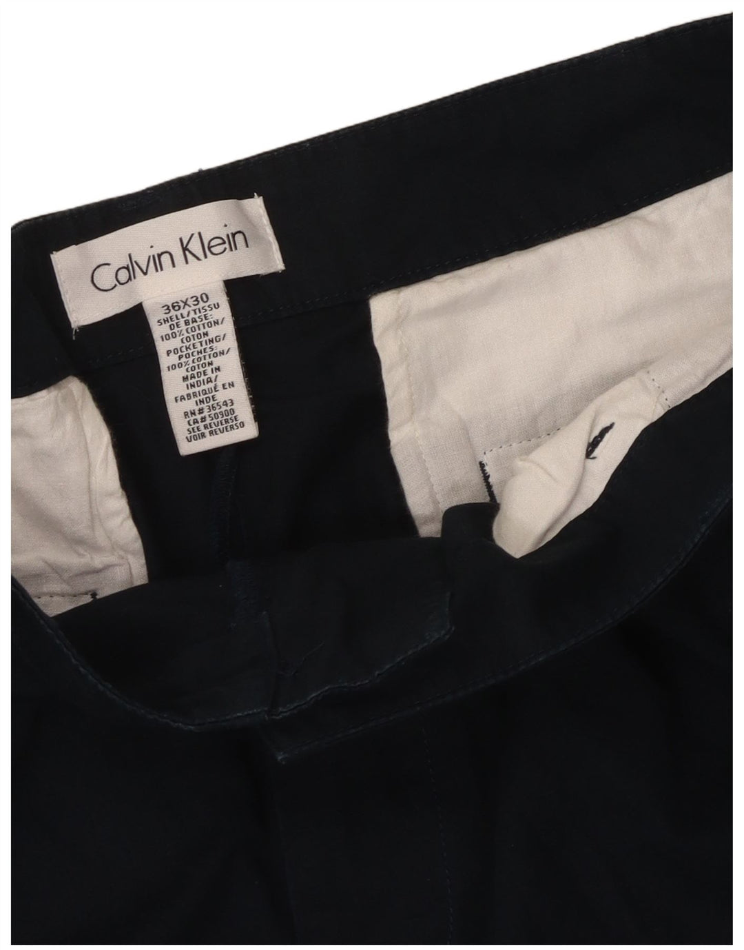 CALVIN KLEIN Ανδρικό ίσιο παντελόνι Chino W36 L30 Navy Blue Cotton