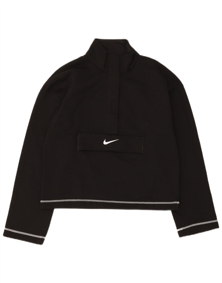 Γυναικείο φούτερ Nike Swoosh Oversized Jumper UK 6 XS μαύρο πολυεστέρα
