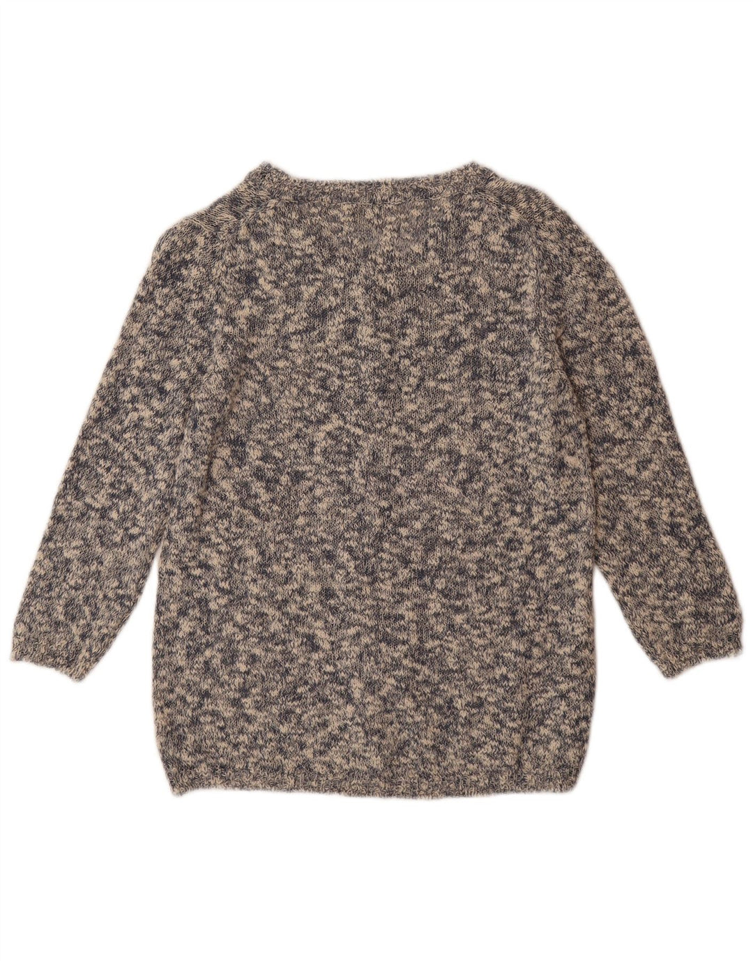 MASSIMO DUTTI Γυναικείο πουλόβερ ζακέτα UK 12 μεσαίου γκρι βαμβακερό