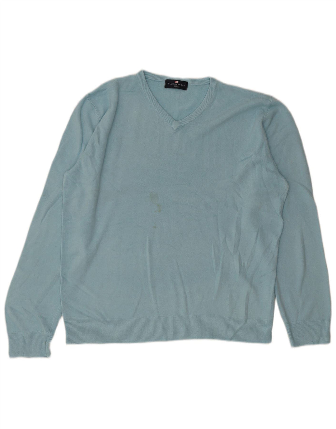 Ανδρικό πουλόβερ Marks & Spencer Blue Harbor με λαιμόκοψη με λαιμόκοψη μεγάλο ακρυλικό