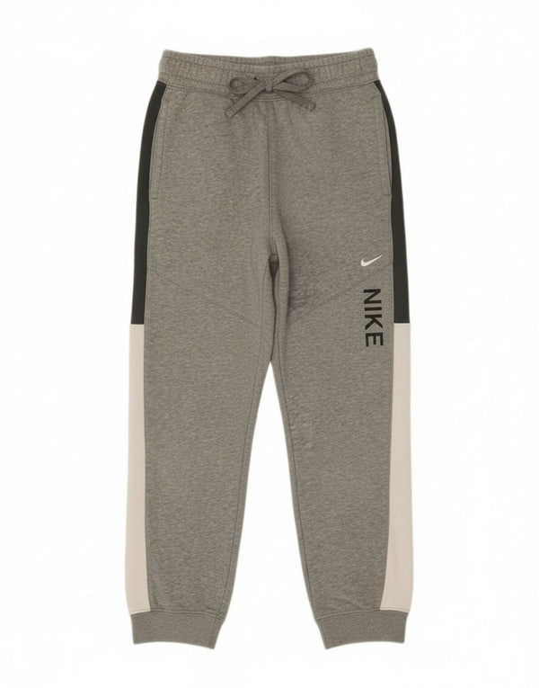 Nike Boys Tracksuit Trousers Joggers 10-11 Years Medium Grey Colourblock