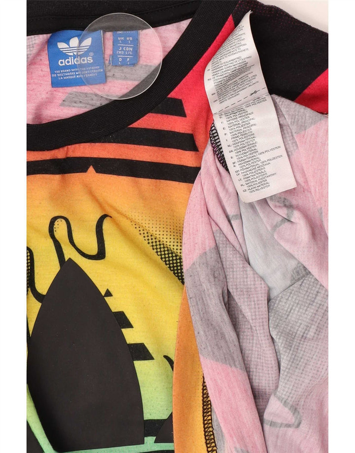 Ανδρικό γραφικό T-Shirt Adidas Top μεγάλος πολύχρωμος πολυεστέρας
